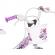 Bicicleta copii dino bikes 12 inch fairy alb
