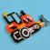 Set creativ beedz - margele de calcat autovehicule de constructie
