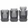 Scaun auto kinderkraft i-spark, i-size 100-150 cm, grey