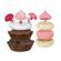 Jucarie din lemn - set desert cu capsuni (7 piese)