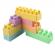 Cuburi constructii, pastel, 136 piese/ghiozdan - robentoys