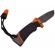 Cutit de vanatoare ideallstore®, survival blade, 20.5 cm, otel inoxidabil, portocaliu, husa inclusa