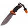 Cutit de vanatoare ideallstore®, survival blade, 20.5 cm, otel inoxidabil, portocaliu, husa inclusa