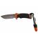 Cutit de vanatoare ideallstore®, survival blade, 20.5 cm, otel inoxidabil, portocaliu, husa inclusa