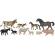 Set 10 figurine animale domestice cu puii - miniland