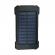Baterie externa solara, Power Bank 5000 mAh, 2 x USB, 1 x Micro USB, lanterna LED, negru, Vivo B-126
