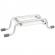 Scaun de baie cu fixare pe cada, plastic/aluminiu, alb/argintiu, 73x20x19 cm, capacitate 150kg, Vivamore 12349