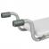 Scaun de baie cu fixare pe cada, plastic/aluminiu, alb/argintiu, 73x20x19 cm, capacitate 150kg, Vivamore 12349