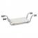 Scaun de baie cu fixare pe cada, plastic/aluminiu, alb/argintiu, 73x20x19 cm, capacitate 150kg, Vivamore 12349