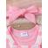 Set body roz si sarafan alb cu buline (marime disponibila: 12-18 luni (marimea