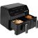 Friteuza dubla cu aer cald ecg af 8300 dual fry, 5.2 + 3.1 litri, 2700 w, 8
