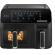 Friteuza dubla cu aer cald ecg af 8300 dual fry, 5.2 + 3.1 litri, 2700 w, 8