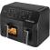 Friteuza dubla cu aer cald ecg af 8300 dual fry, 5.2 + 3.1 litri, 2700 w, 8