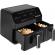 Friteuza dubla cu aer cald ecg af 8300 dual fry, 5.2 + 3.1 litri, 2700 w, 8