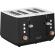 Prajitor de paine ecg st 4768 timber black, 1850 w, 4 felii, 7 grade de