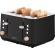 Prajitor de paine ecg st 4768 timber black, 1850 w, 4 felii, 7 grade de