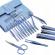 Set manichiura si pedichiura 16-in-1 cu plic din piele ecologica, model 
