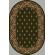 Covor oval, model bisericesc 15033 310, verde