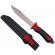 Cutit de vanatoare ideallstore®, survival blade, otel inoxidabil, 34.5 cm, negru, teaca inclusa