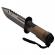 Cutit de vanatoare ideallstore®, thunder clap, otel inoxidabil, 32.5 cm, bej, teaca inclusa
