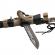 Cutit de vanatoare ideallstore®, thunder clap, otel inoxidabil, 32.5 cm, bej, teaca inclusa
