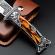 Instrument de taiat premium, lama otel 440c, lemn/rasina, husa