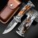 Instrument de taiat premium, lama otel 440c, lemn/rasina, husa