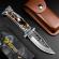 Instrument de taiat premium, lama otel 440c, lemn/rasina, husa