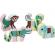 Set 4 animale magnetice din lemn jungla
