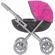 Carucior pentru papusi chipolino daisy grey pink linen