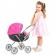 Carucior pentru papusi chipolino daisy grey pink linen
