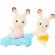 Figurine sylvanian families - gemenii iepurasi chocolate