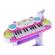 Instrument muzical pianina electronica malplay cu scaun si microfon 45 cm inaltime roz
