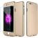 Carcasa telefon apple iphone 7 ofera protectie ultrasubtire full gold + folie sticla 360