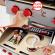 Set de joaca din lemn - gratar gourmet cu mancare 22 piese