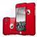 Husa carcasa telefon iphone 6/6s plus protejeaza 360° ultrasubtire + folie sticla - red