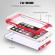 Husa carcasa telefon iphone 6/6s plus protejeaza 360° ultrasubtire + folie sticla - red