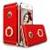 Husa telefon iphone 6/6s offera protectie 3in1 ultrasubtire - red matte g ring