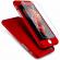 Husa telefon iphone 7 ofera protectie 360° ultrasubtire + folie sticla securizata - red full