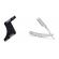 Set profesional pieptene / sablon contur barba & mustata + brici profesional pentru barbierit si ras capilar, brici din otel inoxidabil, mystyle pro