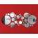 Set 30 oglinzi decorative din sticla acrilica, pentru design interior, model rotund, silver