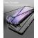 Husa / carcasa magnetica bibilel high quality pentru samsung note 8, rama metalica si spate din sticla securizata, negru-transparent, bbl712