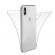 Husa 360 grade full cover silicon compatibila iphone xs max transparenta + folie sticla securizata