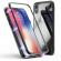 Husa magnetic case 360°, compatibila cu apple pentru iphone xs max, bgold, clear&black