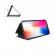 Husa iphone xs max - flip mirror tip carte, capac translucid, neagra
