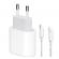 Incarcator compatibil cu iphone 14/13/12/11/pro/pro max/ipad/airpods, type-c, cablu de date lightning, fast charge 20w, apple, alb