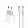 Incarcator pentru compatibila iphone 14/13/12/11/ipad/airpods,1m type-c, cablu de date lightning, fast charge 20w, alb