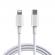 Set incarcator compatibil cu iphone 14 plus/14/13/12/11/pro/pro max/ipad/ airpods, cablu usb-c - tip lightning, 100 cm, adaptor retea cu incarcare rapida 20w, alb creta