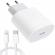 Set incarcator fast charger 20w si cablu de date fast charge type-c-lightning, compatibil cu apple iphone 14 / 14 pro / 14 pro max / 13 / 13 pro / 13 pro max / 12 / 12 pro / 12 pro max/xs, alb