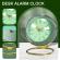 Ceas desteptator analog, metal/pvc, 11x9x6.5cm, verde/auriu